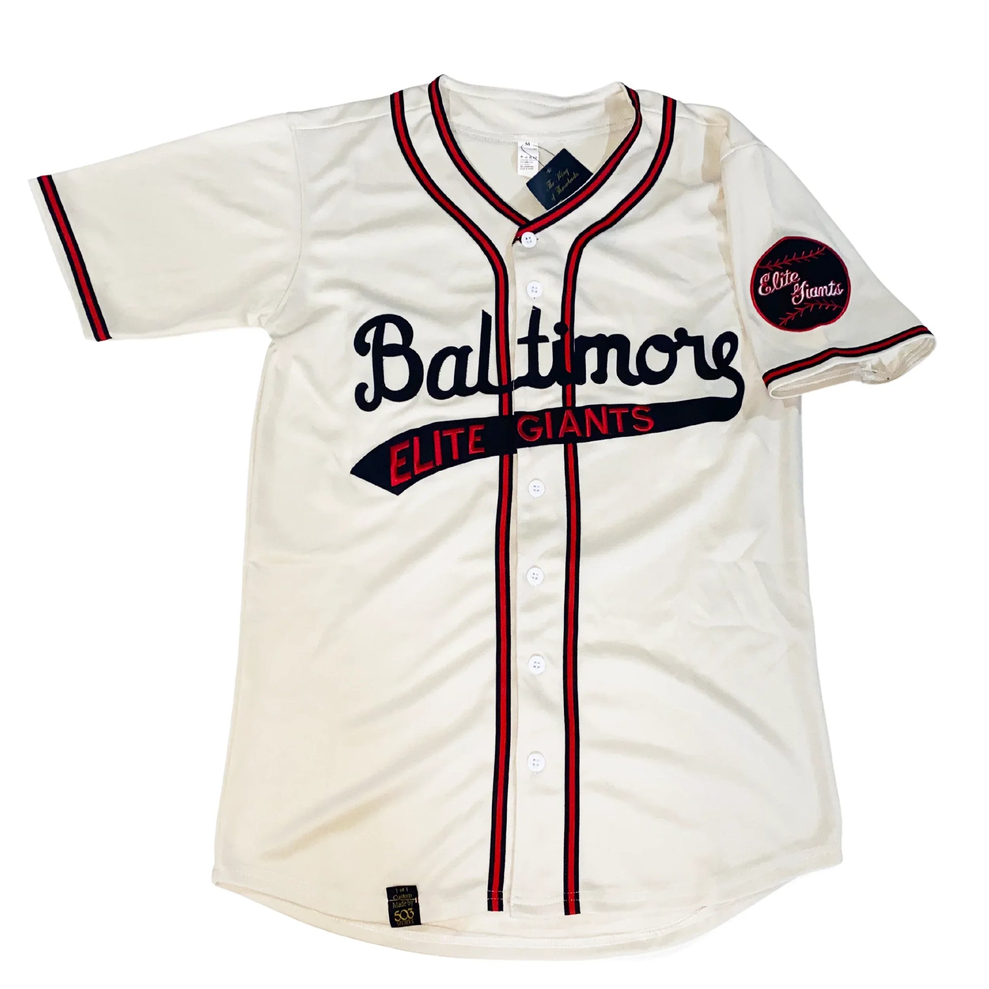 1949 Baltimore Elite Giants cream Negro Leagues jersey with Baltimore script — Royal Retros