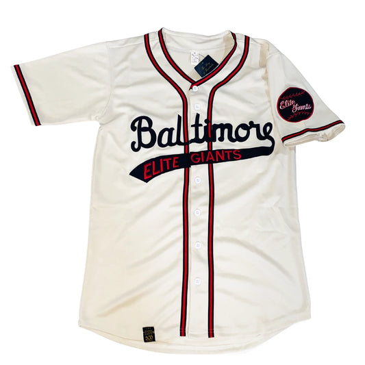 1949 Baltimore Elite Giants cream Negro Leagues jersey with Baltimore script — Royal Retros