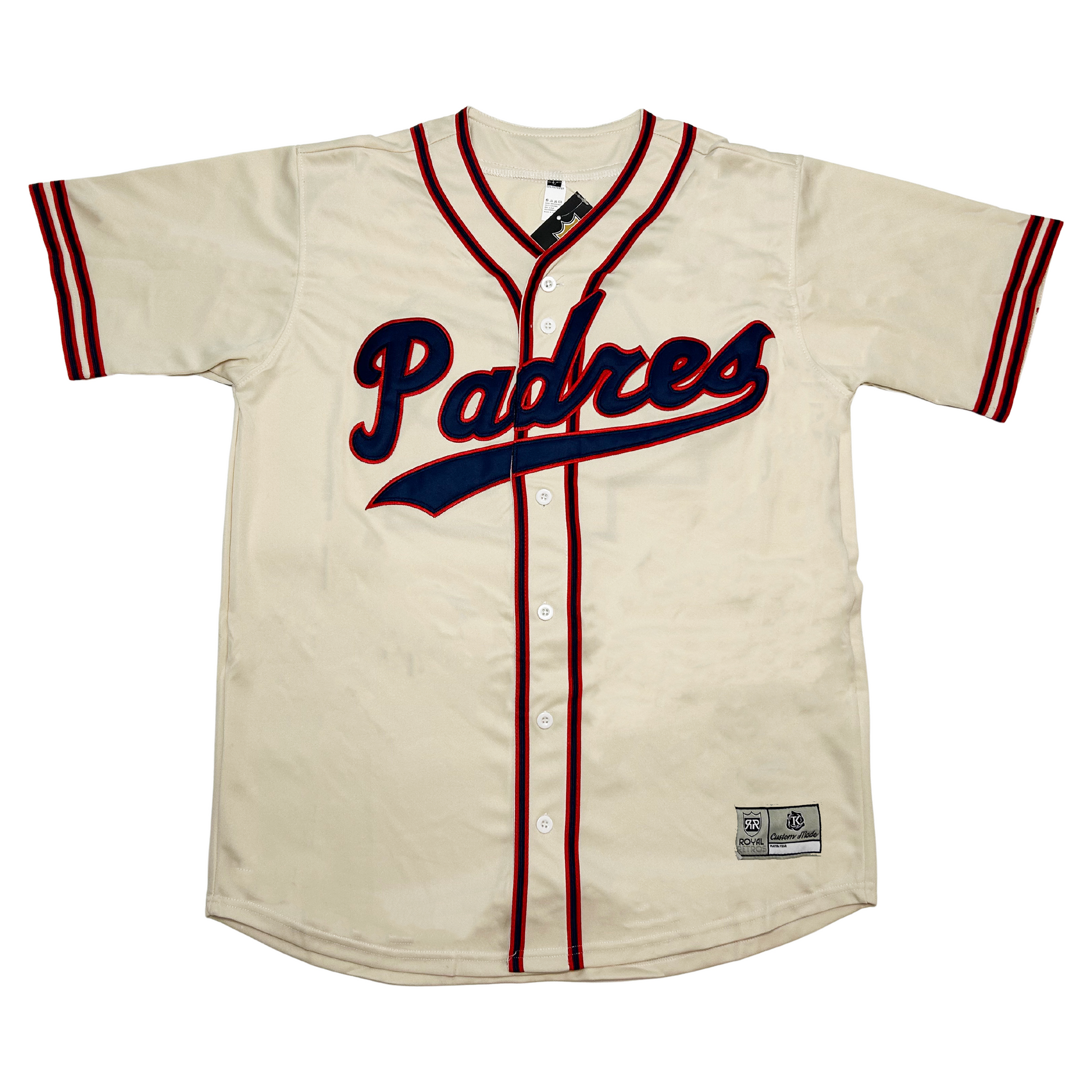 1950 San Diego PCL Padres Jersey Historic Baseball Royal Retros