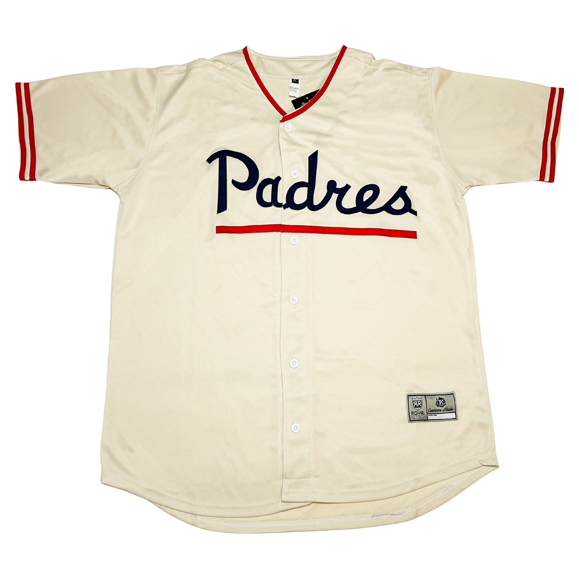 PCL Padres Home Jersey - Cream (1953) - 4XL - Royal Retros