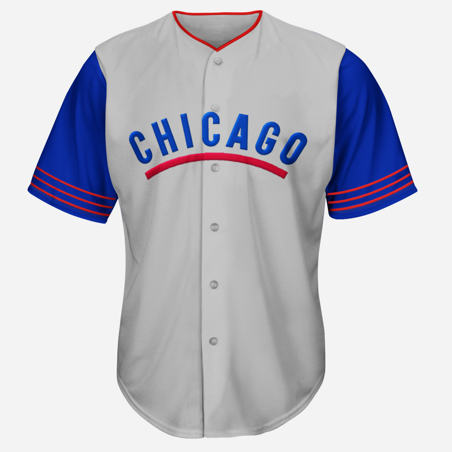 Northside Chicago Baseball Jersey - Small / Gray/Blue Sleeves - Jerseys