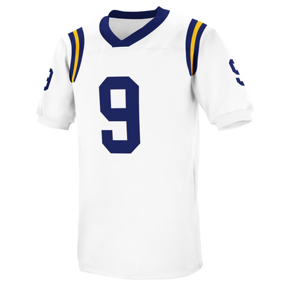 1965 Norfolk Neptunes Jersey white with bllue and gold trim and blue #9 Royal Retros