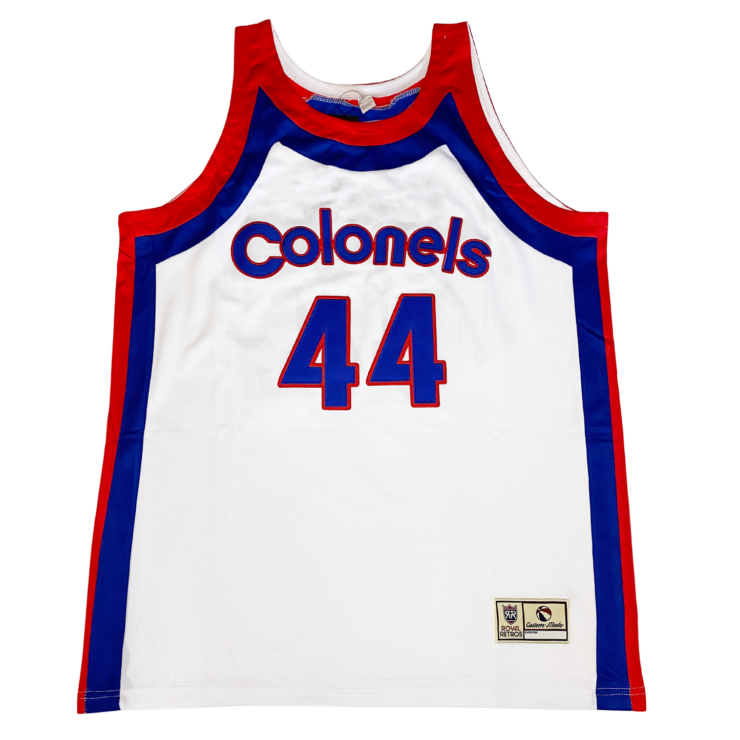 White Kentucky Colonels Jersey showcasing the iconic Colonels franchise design