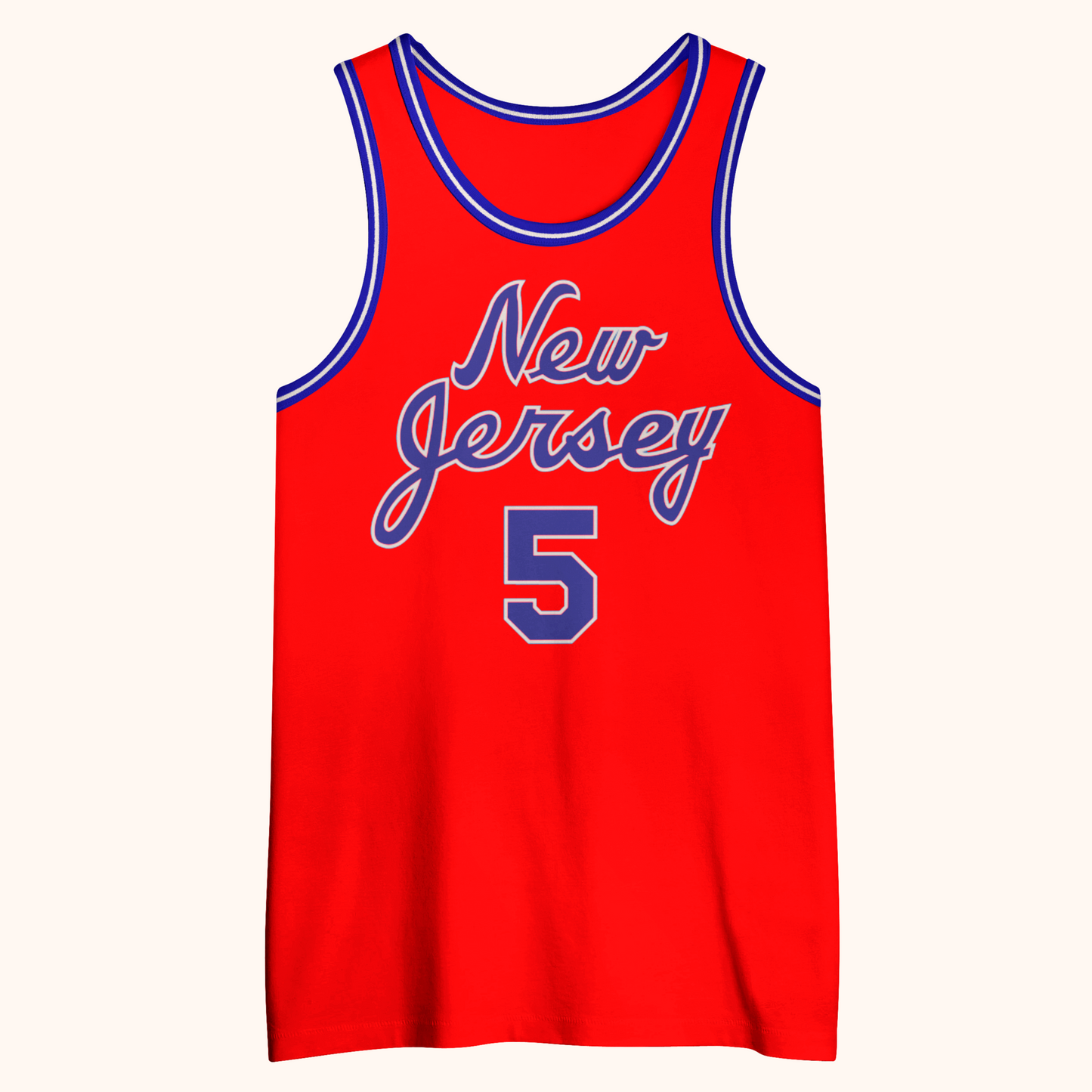 New Jersey Basketball Jersey - Small / Red - Jerseys