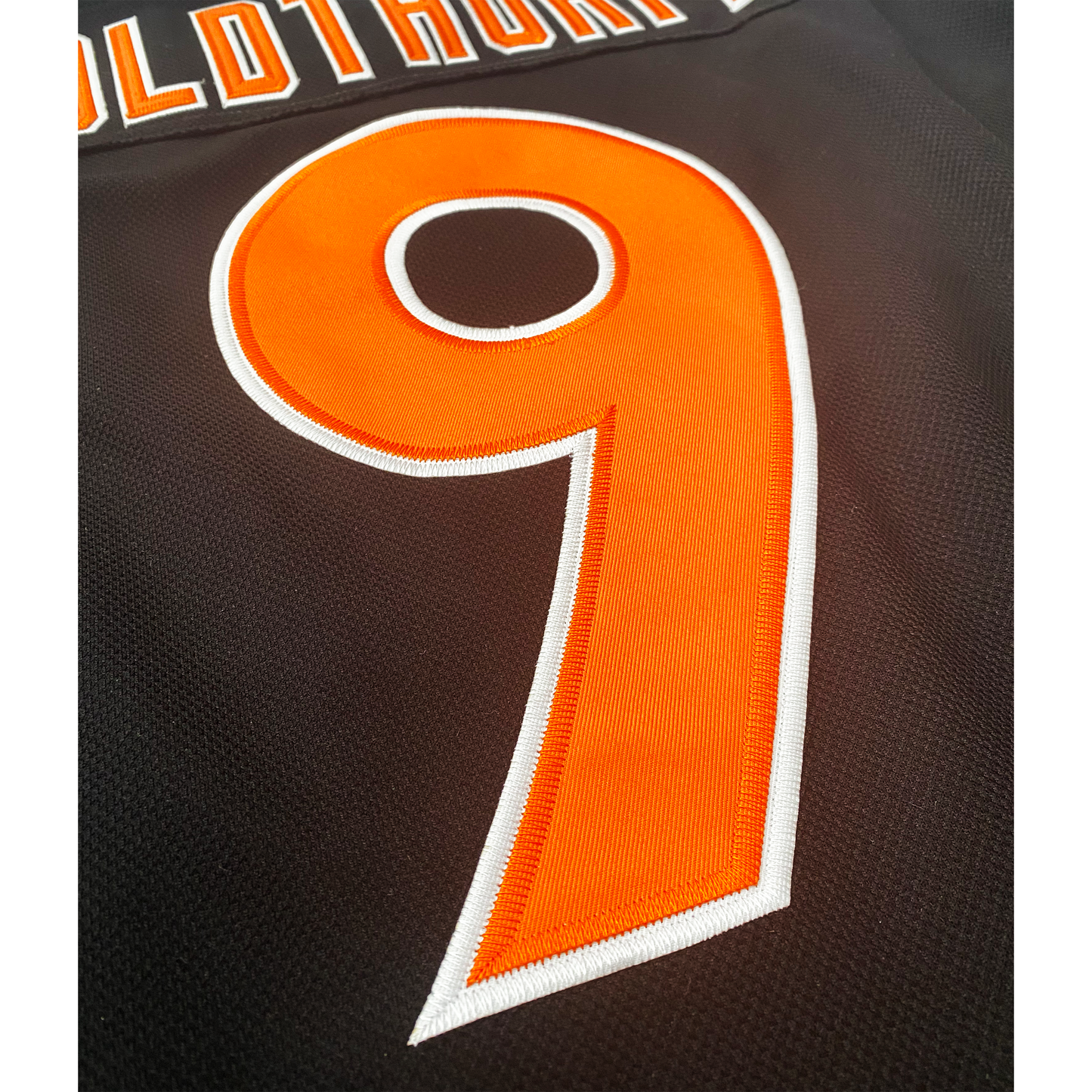 Baltimore Blades Jersey #9 black jersey close-up Royal Retros