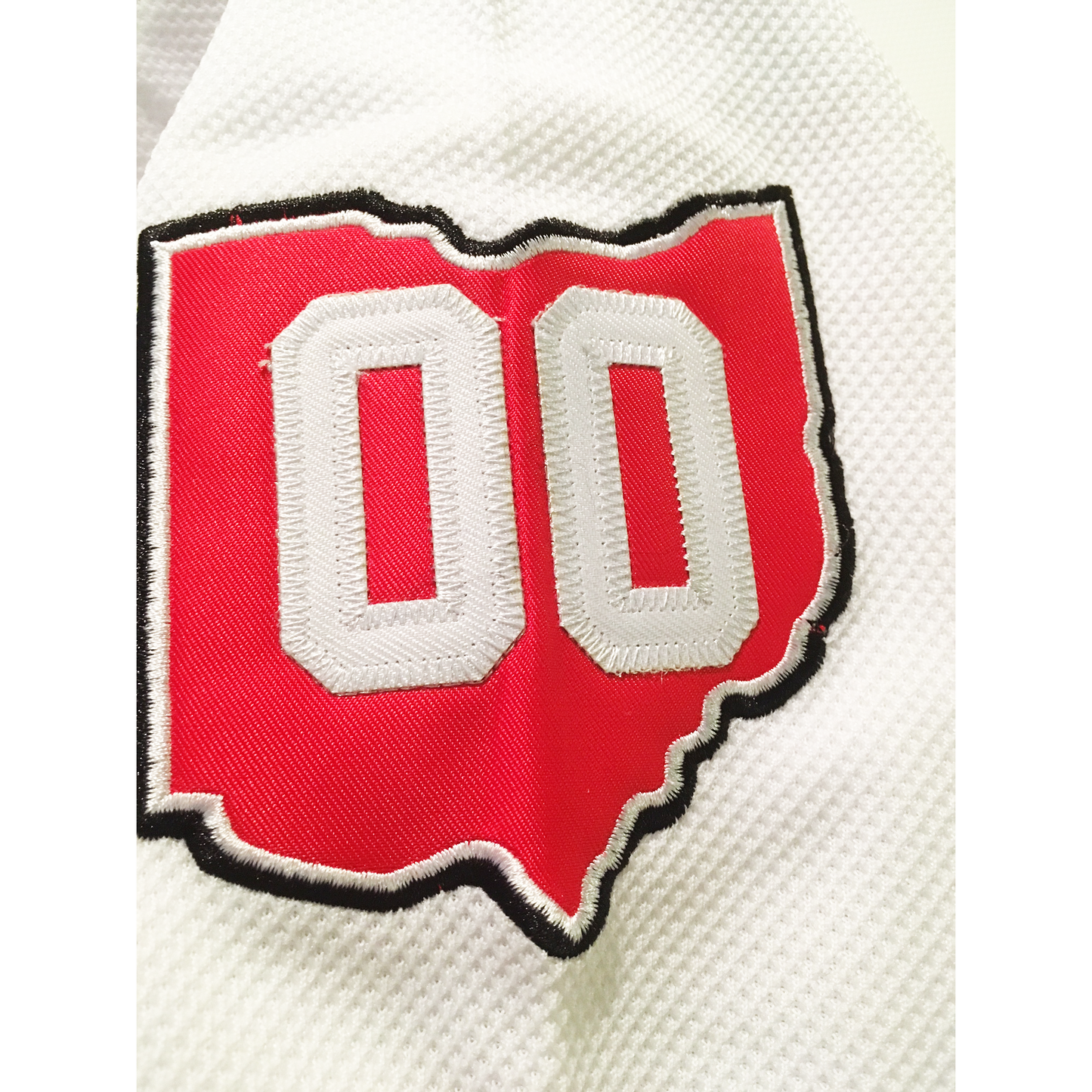 Cleveland Barons Jersey Close-up Ohio #00 inside red Ohio Royal Retros