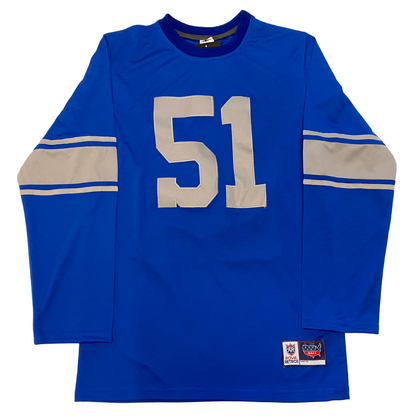 Buffalo Bisons AAFC Jersey blue with silver numerals and trim #51 Royal Retros
