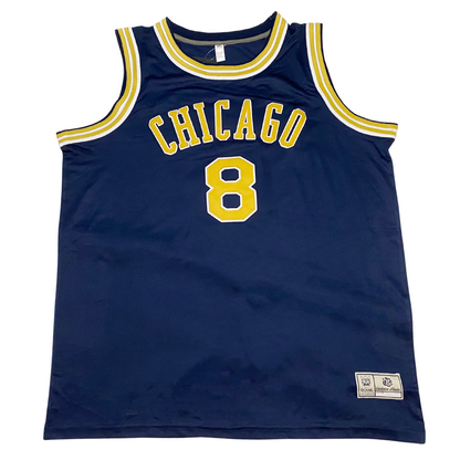 Chicago Zephyrs Jersey Chicago #8 navy front Royal Retros