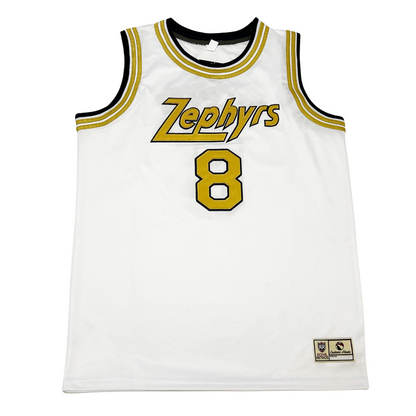 Chicago Zephyrs Jersey Zephyrs #8 front white Royal Retros