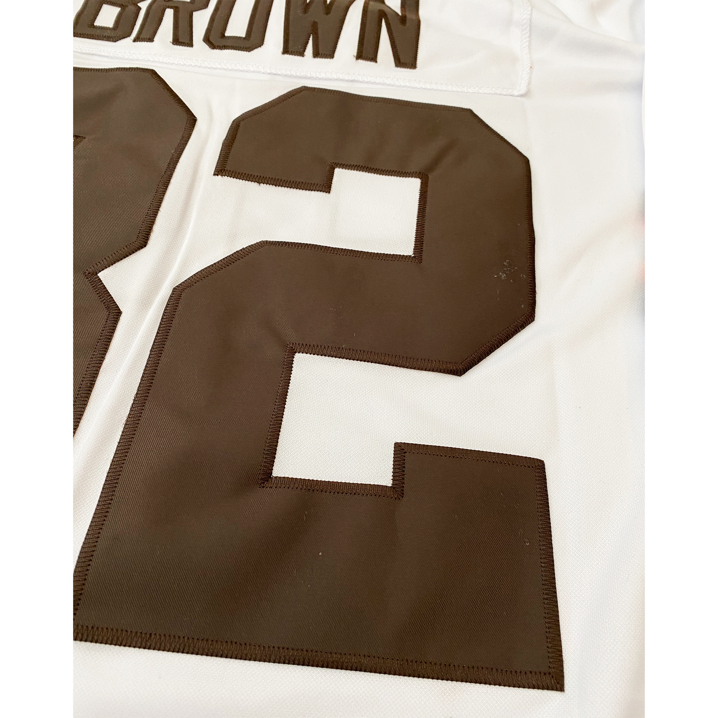 Brown and white tackle twill Jersey Jays Jersey for vintage hockey fans
