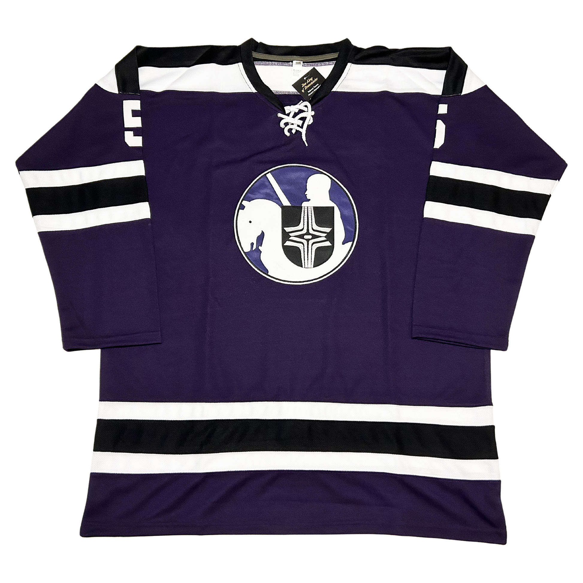 Custom Purple White-Pink Hockey Jersey Women's Size:S