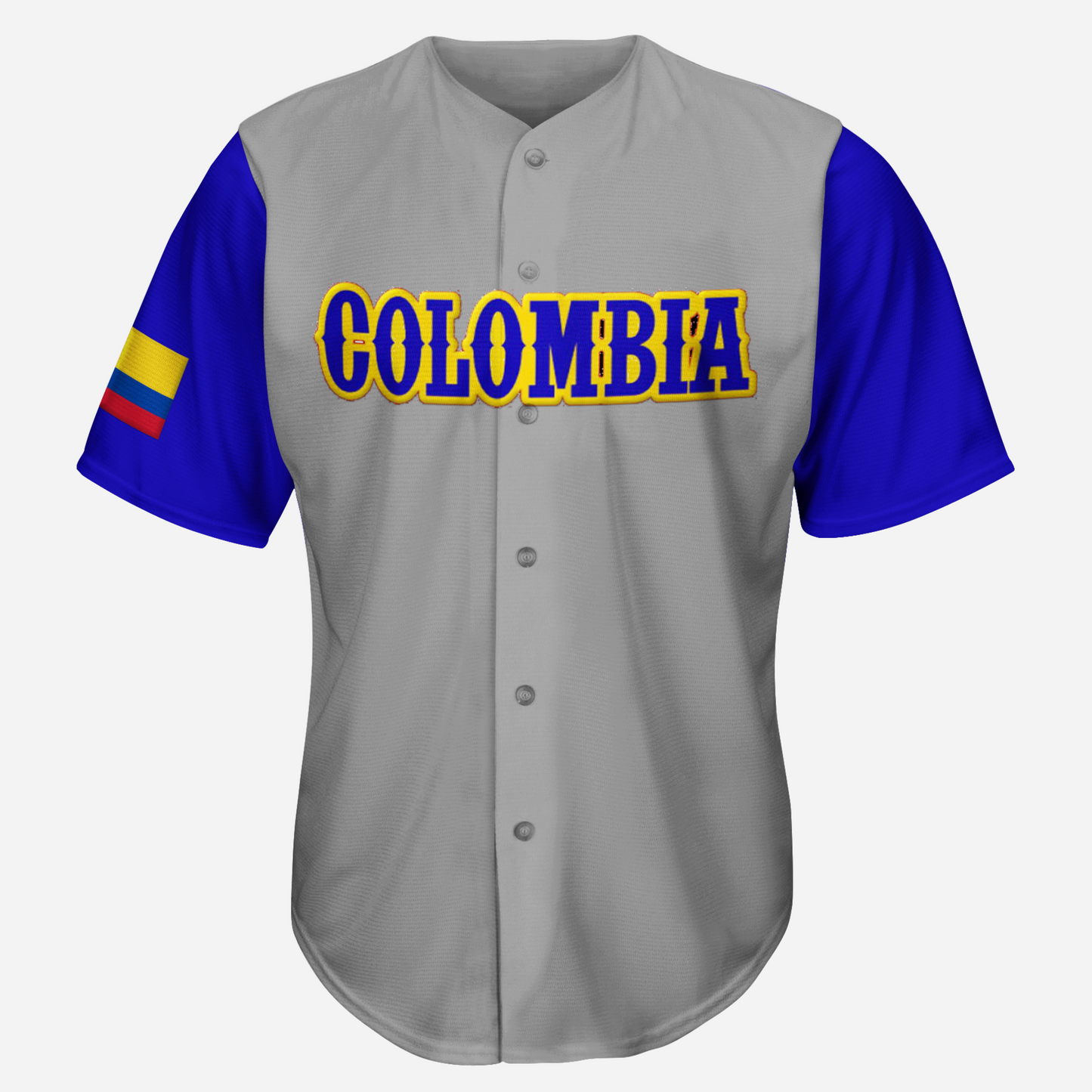 Colombia Baseball Jersey featuring a vintage 1980’s Colombia National design, individually handmade