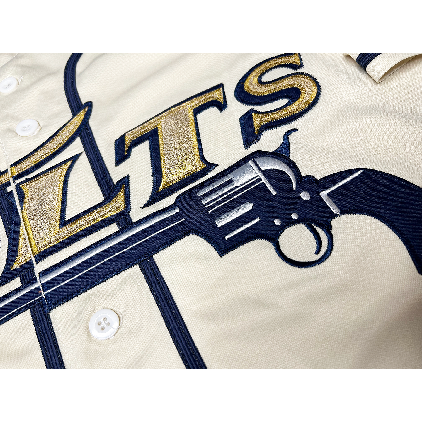 Houston Colt 45's Championship Jersey close-up Royal Retros