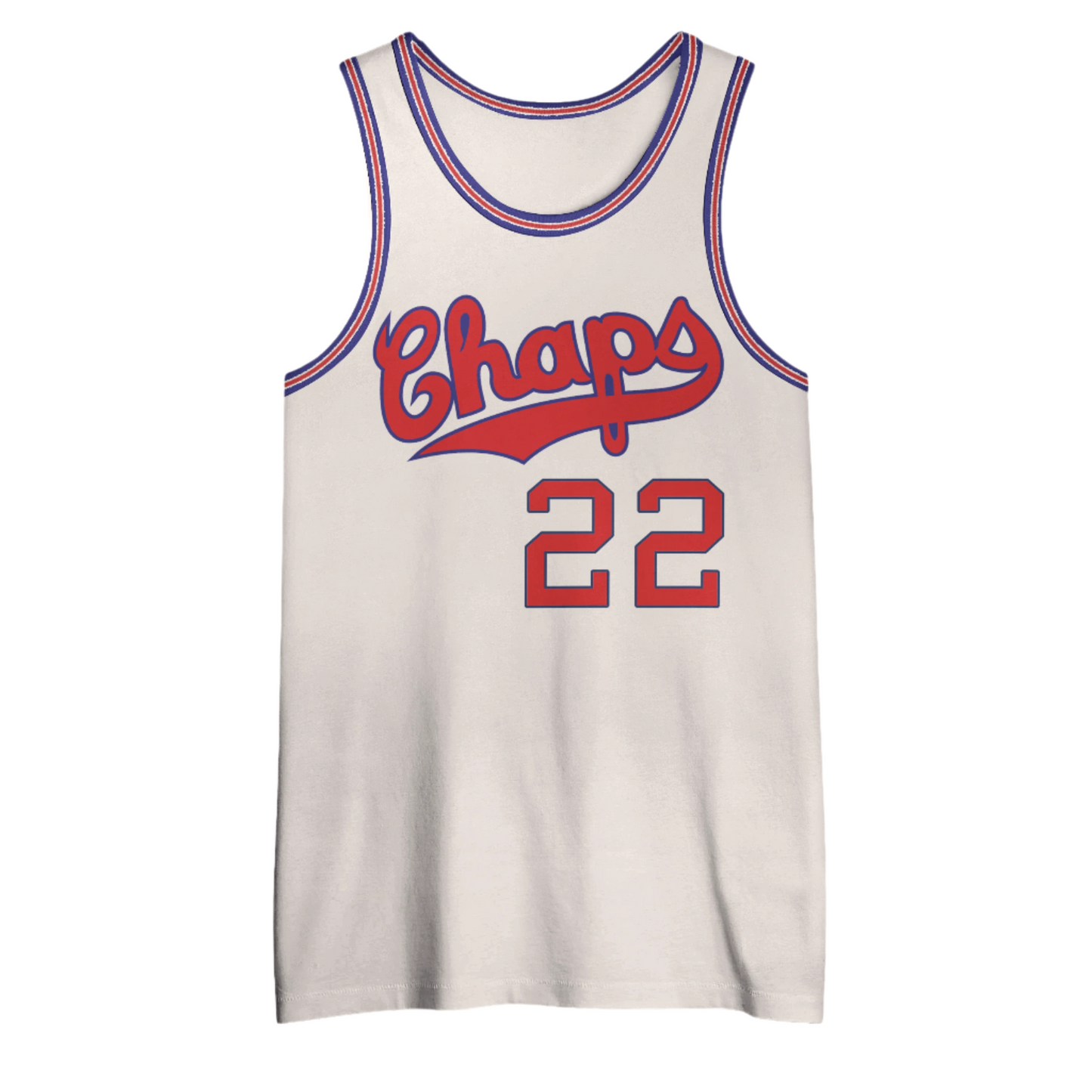 White Dallas Chaparrals jersey with red lettering and number inspired by Cliff Hagan
