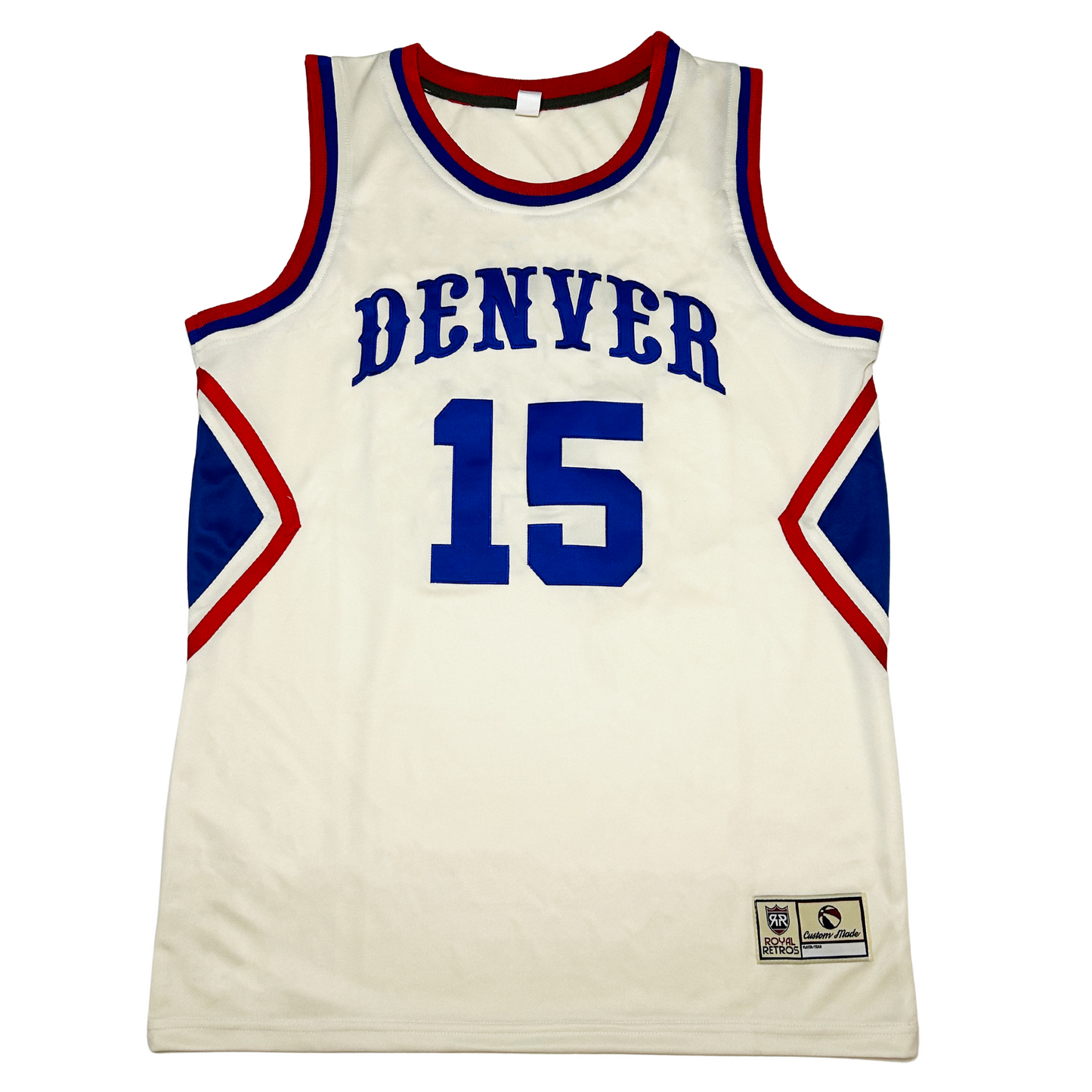 Denver Cream Collection Basketball Jersey Royal Retros