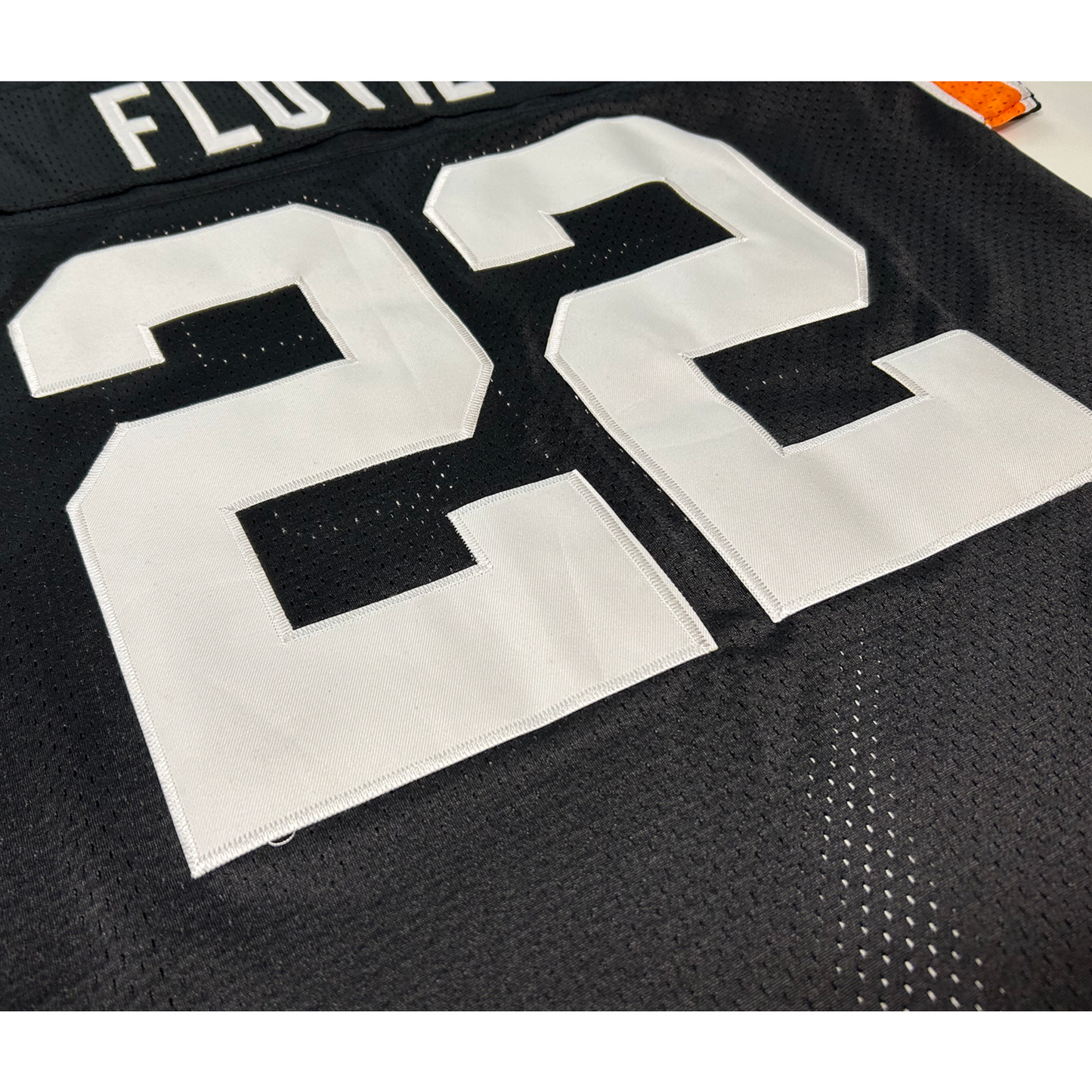 1990 bc lions doug flutie jersey black with white close-up  #22 Royal Retros 
