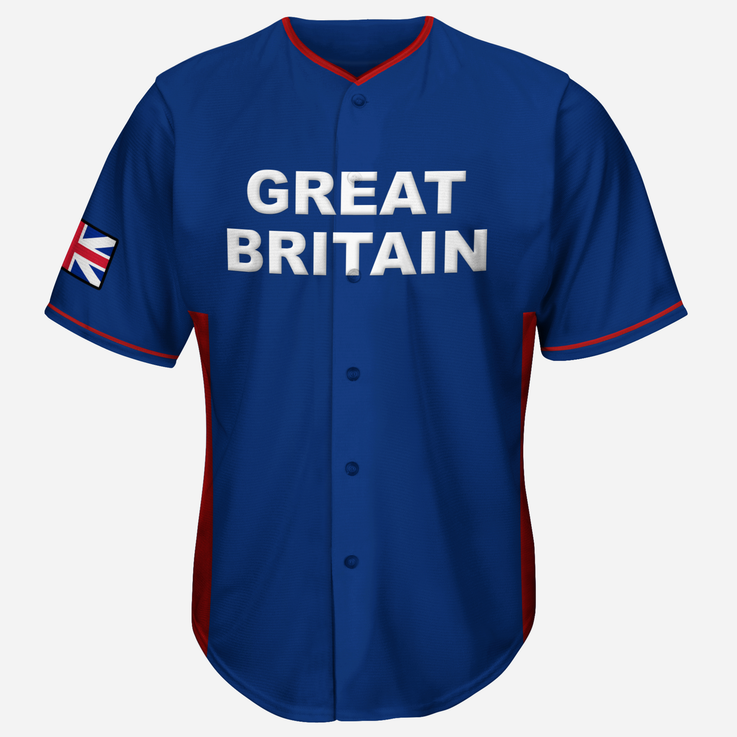 Great Britain Baseball Jersey - Red - XL - Royal Retros