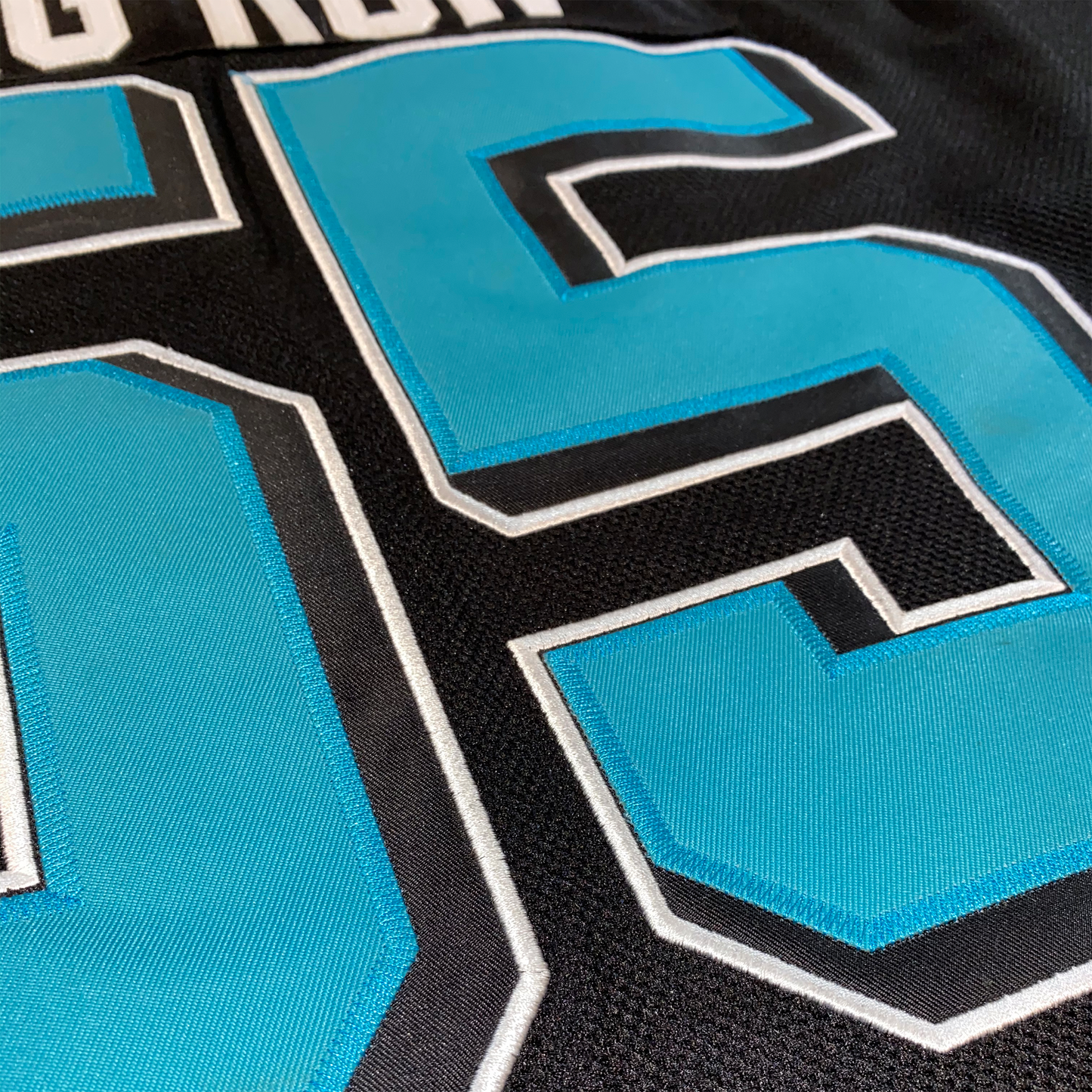 Las Vegas Thunder Jersey black. back.  Royal Retros