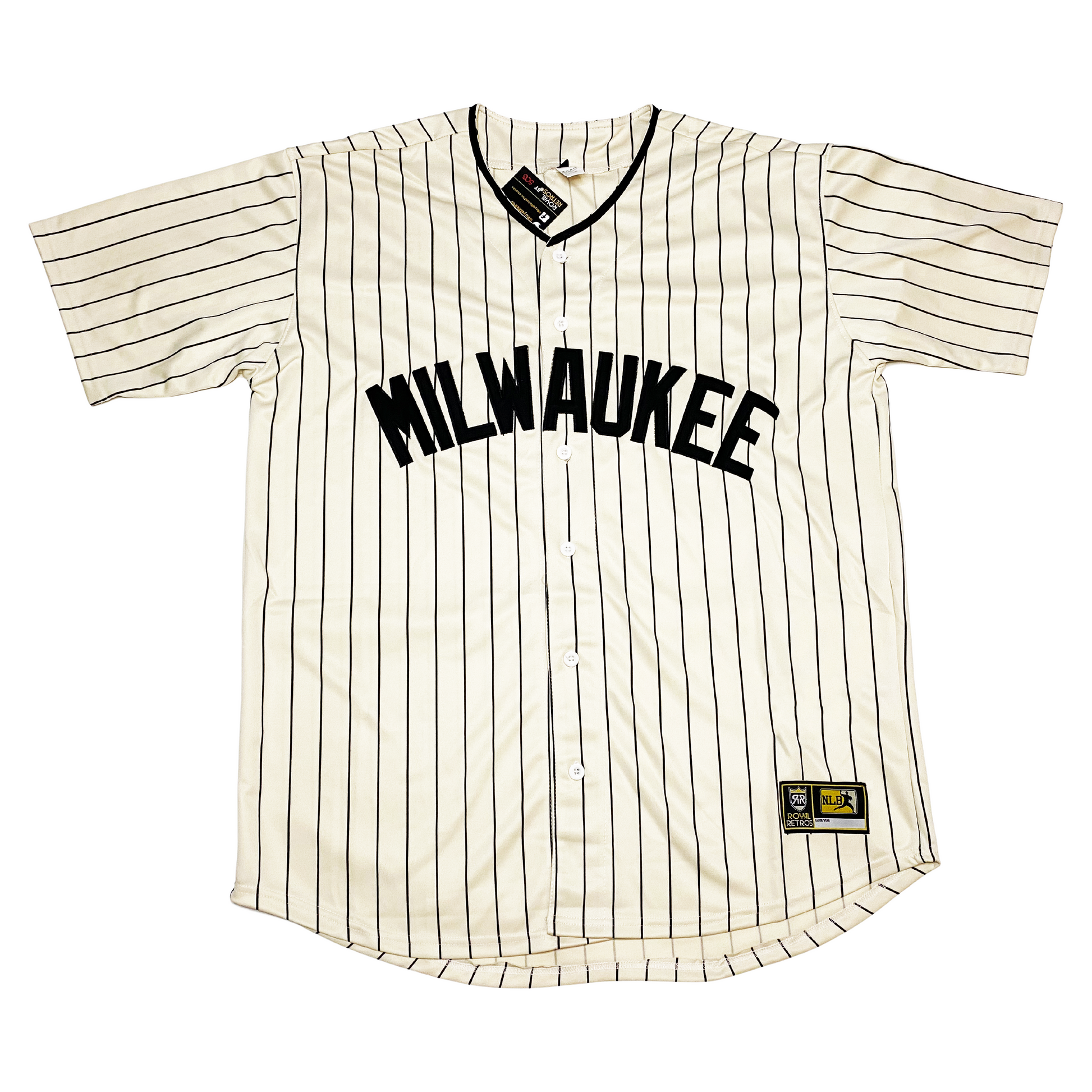 Milwaukee Bears NLB Jersey - White - 3XL - Royal Retros