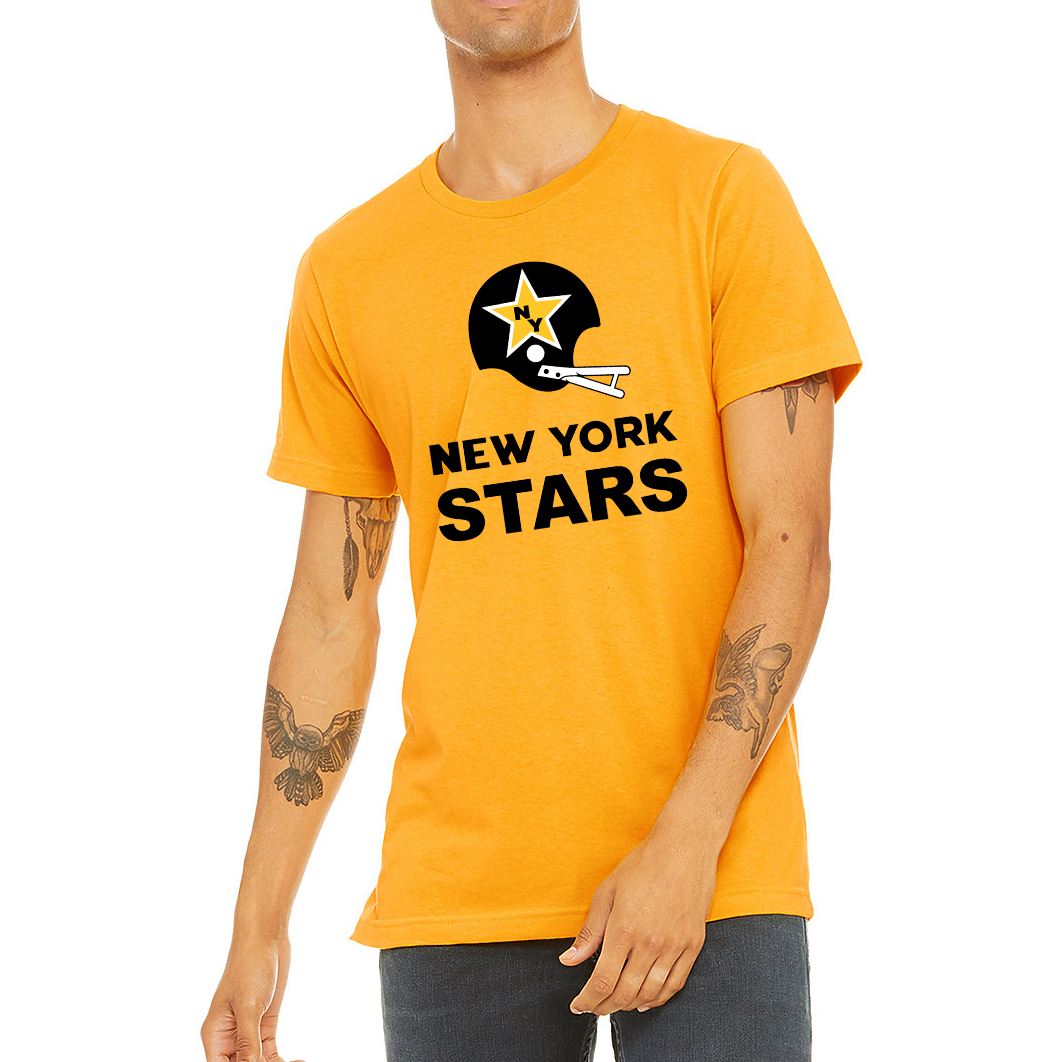 New York Stars WFL T-Shirt Royal Retros Gold