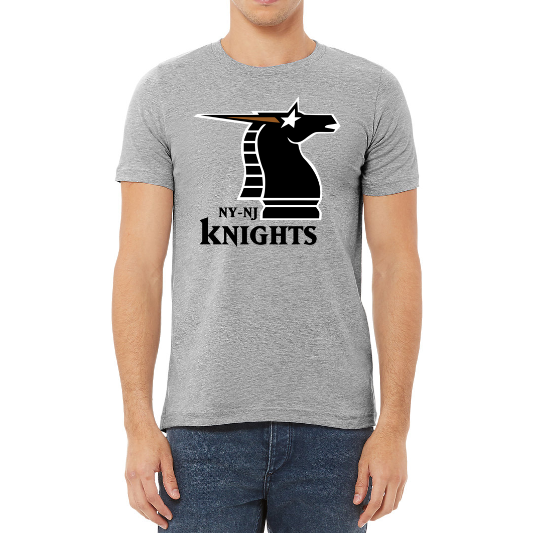 New York-New Jersey Knights Football - Unisex T-Shirt / Black / S
