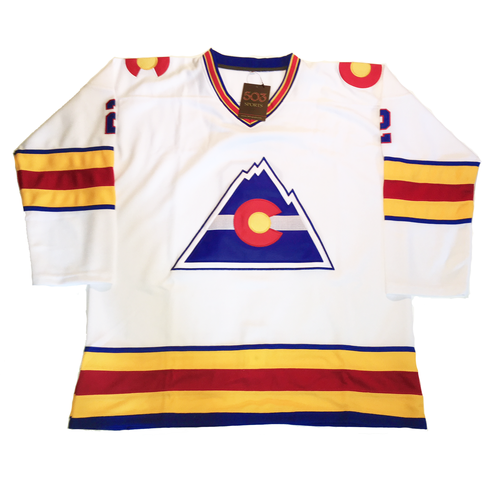 colorado rockies white hockey jersey  (1299631276140)