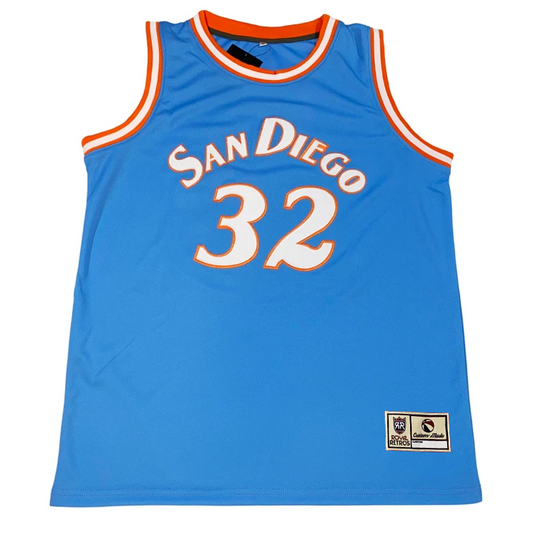 Custom Cream Black-Blue Authentic Throwback Basketball Jersey in