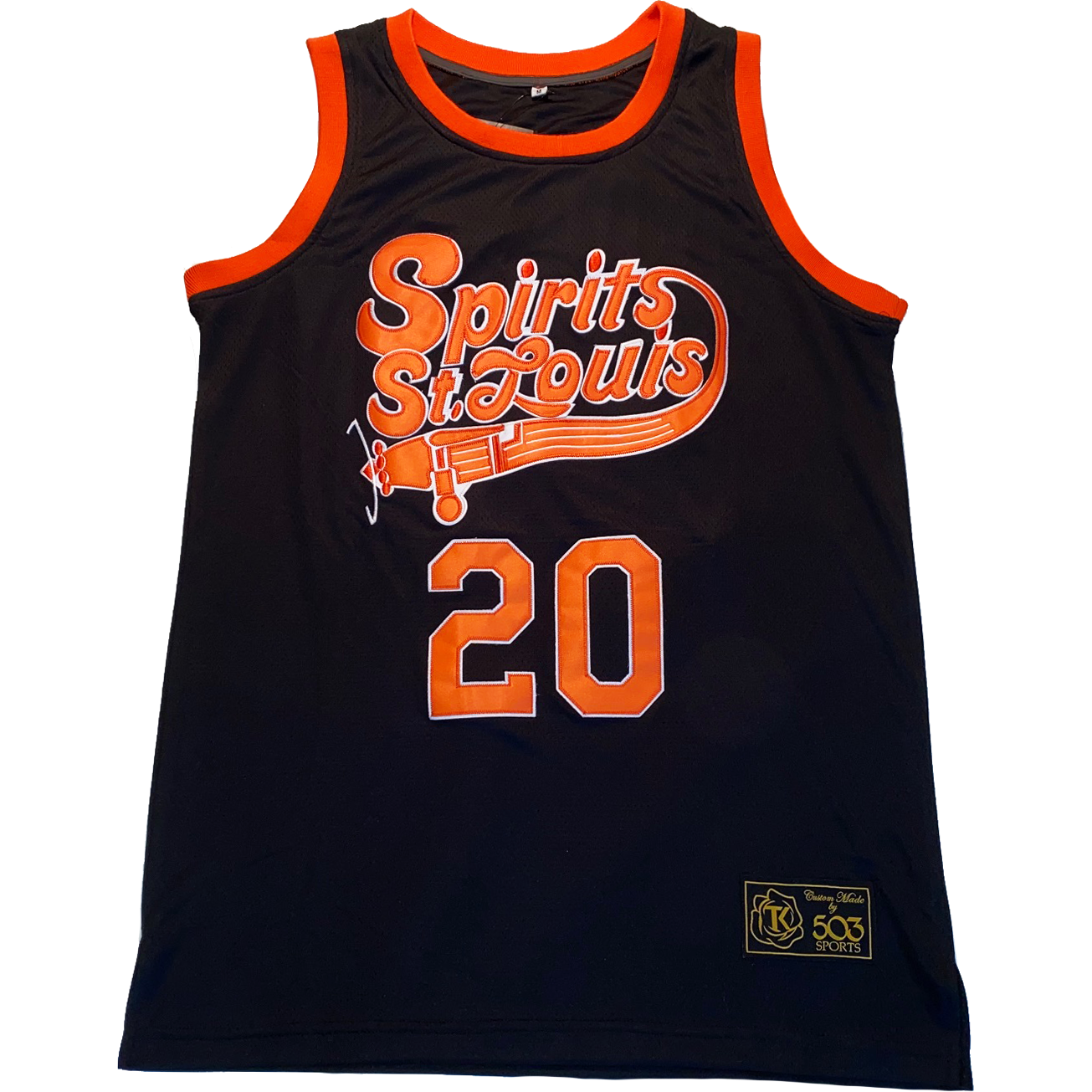 503 Sports Spirits of St Louis T-Shirt - Orange - Cotton - Small (S) - Royal Retros