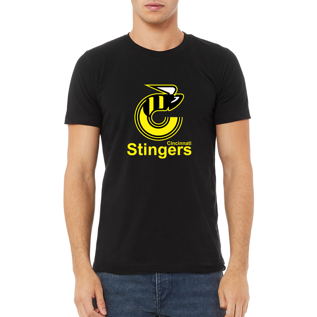 Cincinnati Stingers Black T-shirt Royal Retros