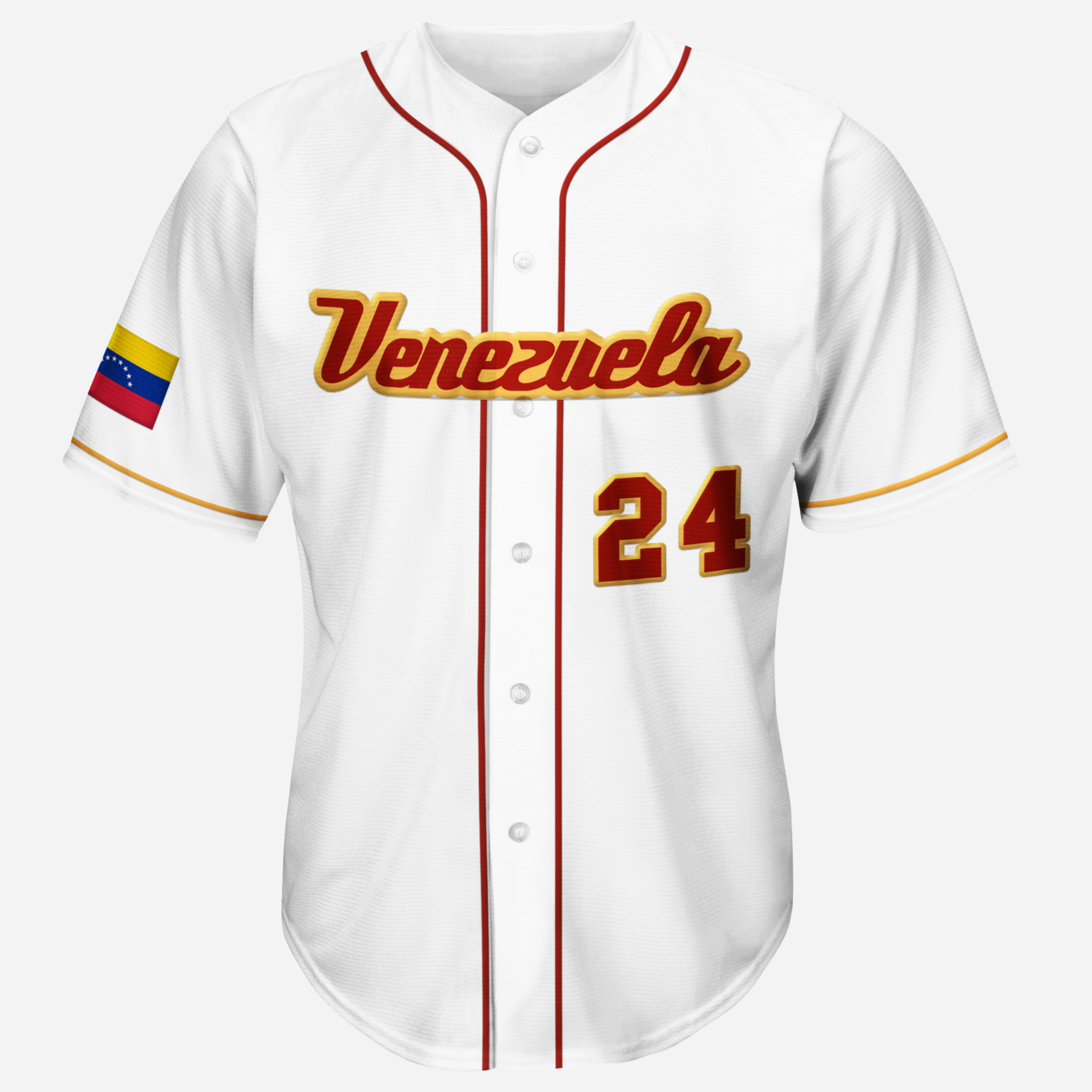Venezuela Baseball Jersey - Maroon - 3XL - Royal Retros