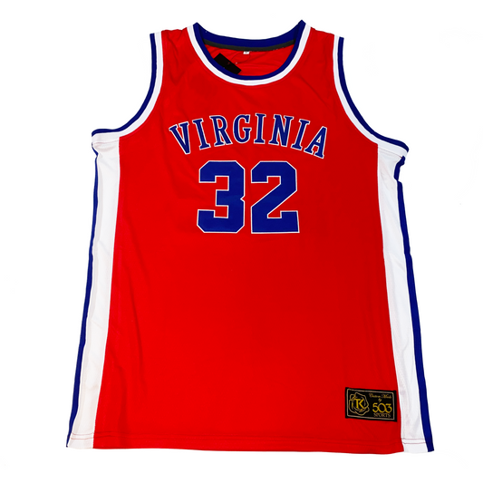 Red Virginia Squires jersey featuring bold team colors and design for fans and collectors