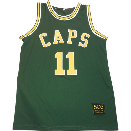 Green Washington Caps Jersey with yellow trim, ideal for fans of the Oakland Oaks