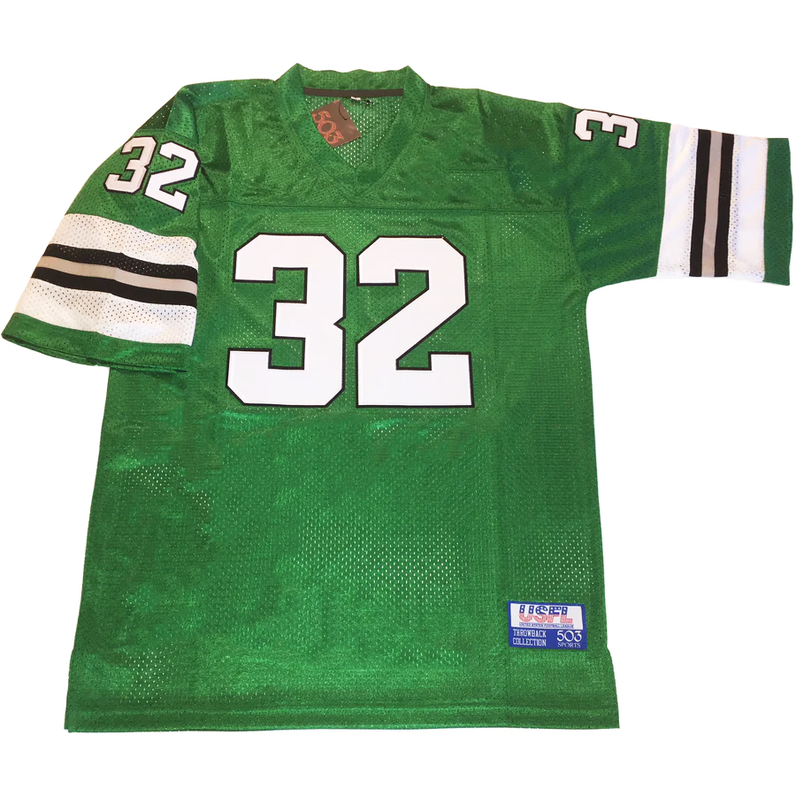 Washington Federals USFL Jersey green jersey with white numerals Royal Retros 