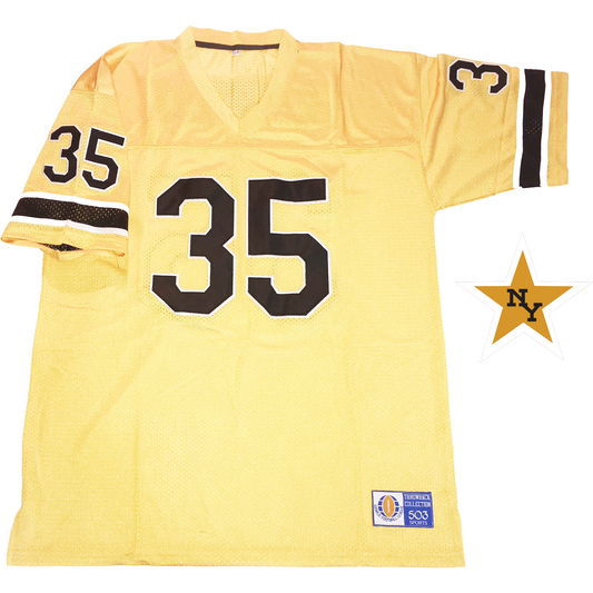 New York Stars WFL Jersey Gold with black numbers Royal Retros